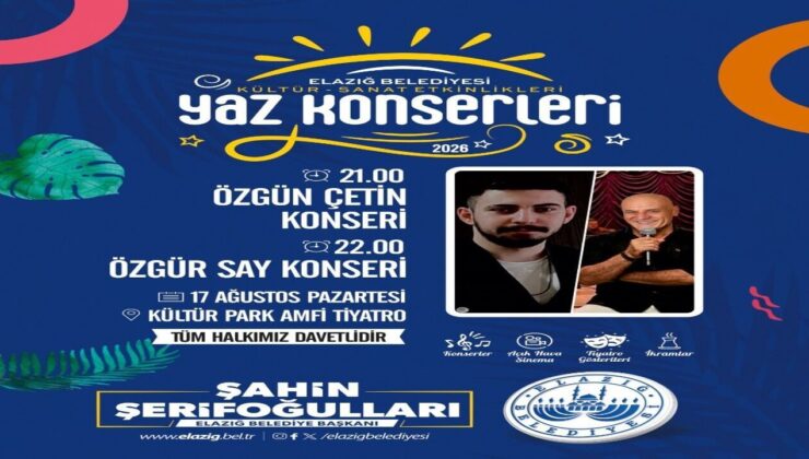 Elazığ’da Müzik Ziyafeti: Özgün Çetin ve Özgür Say Konserleri İçin Geri Sayım Başladı