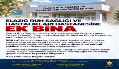 Elazığ Ruh Sağlığı Hastanesi’ne Modern Destek Hizmetleri Binası Müjdesi
